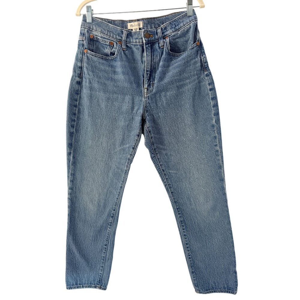 Madewell High-Rise Slim Boyjean Denim Jeans Womens Size 27 Medium Wash Casual Ev - Picture 2 of 12
